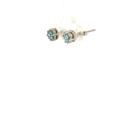 9ct white gold earrings weighing 1.3g, featuring a simple and elegant design, unbranded jewelry for everyday wear.