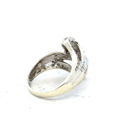 9ct white gold half-carat diamond ring with a solitaire setting, size N1/2, unbranded jewelry, elegant and sparkling design