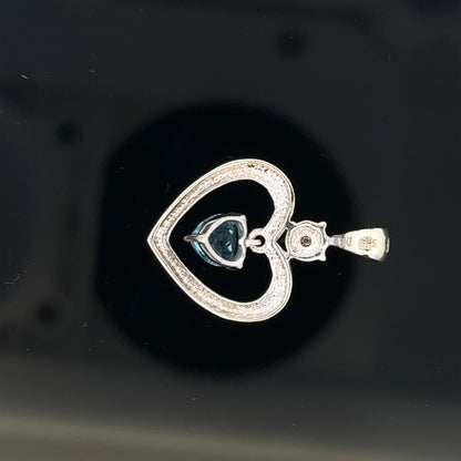 Elegant 9ct white gold pendant weighing 1.2g, showcasing a sleek, polished design with a secure bail for necklace attachment.