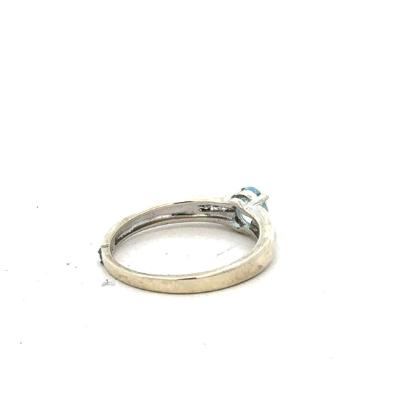 9ct white gold ring in size L, featuring a simple, elegant band, unbranded jewelry accessory.