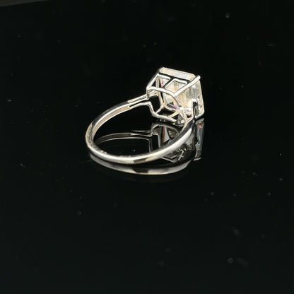 9ct white gold ring in size L with a smooth polished band, unbranded jewelry accessory.