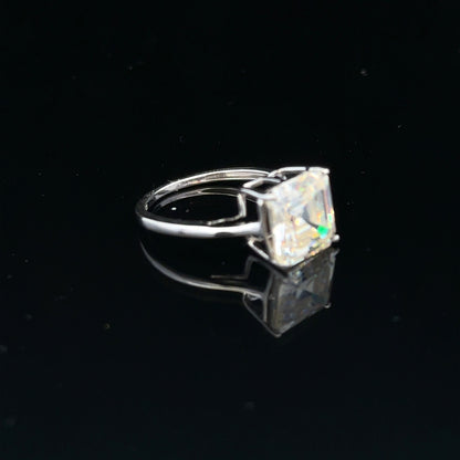 9ct white gold ring in size L with a simple, elegant band, unbranded, showcasing a smooth and polished finish.