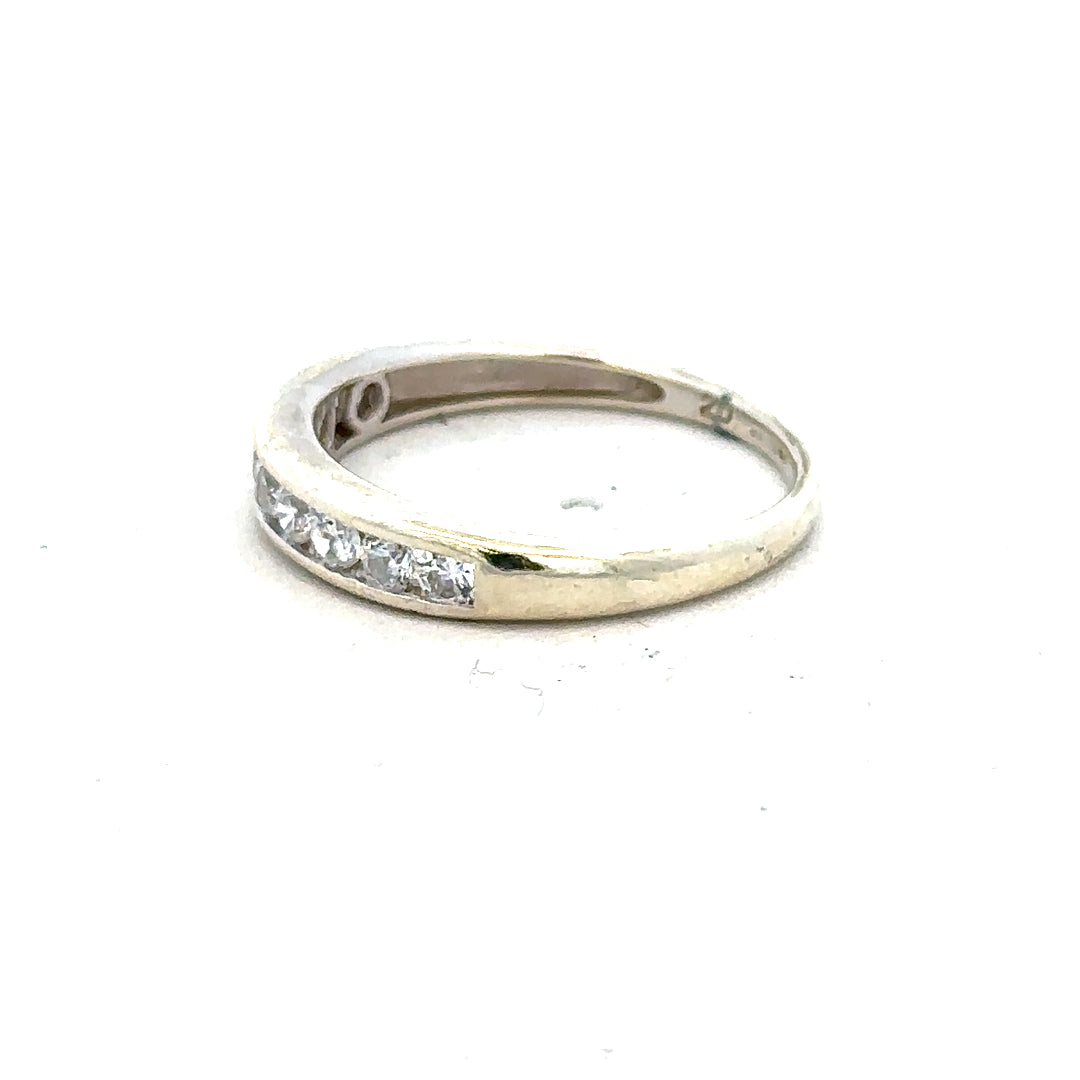 9ct white gold ring in size L with a simple polished band, unbranded jewelry for elegant everyday wear.
