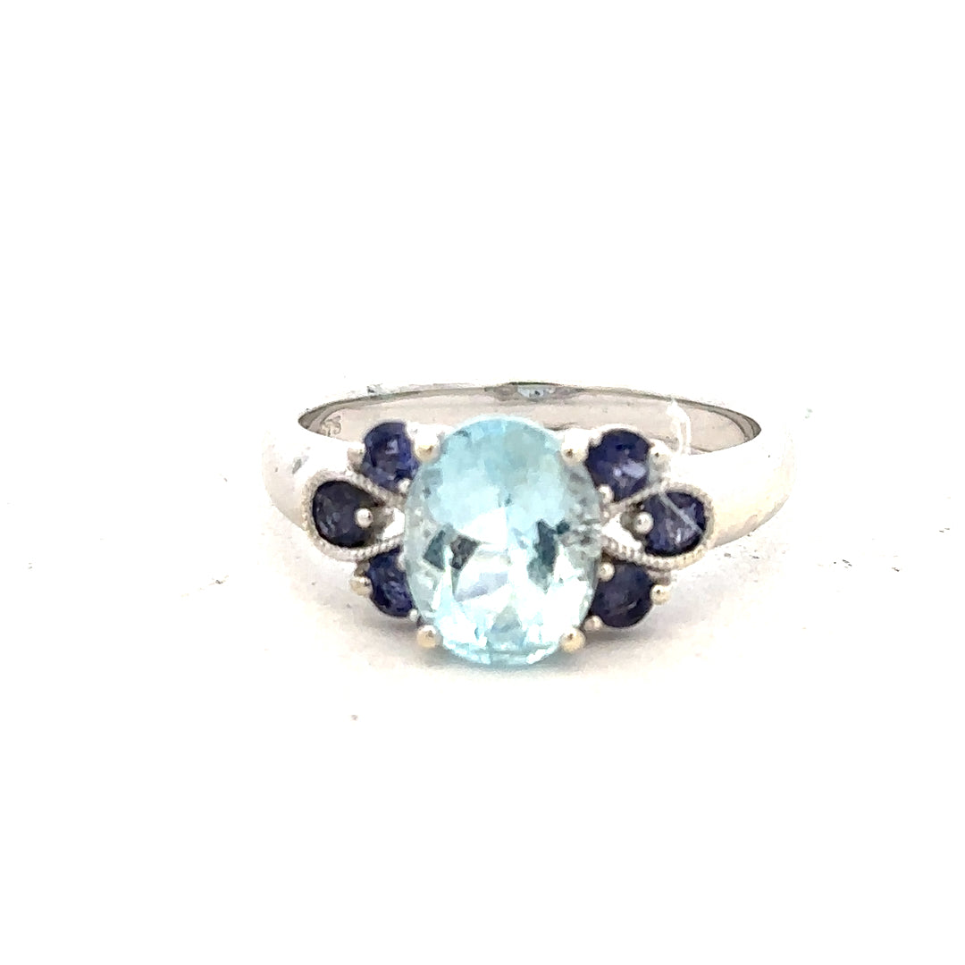 9ct white gold ring size N featuring a sleek, polished band, unbranded jewelry designed for elegant everyday wear.