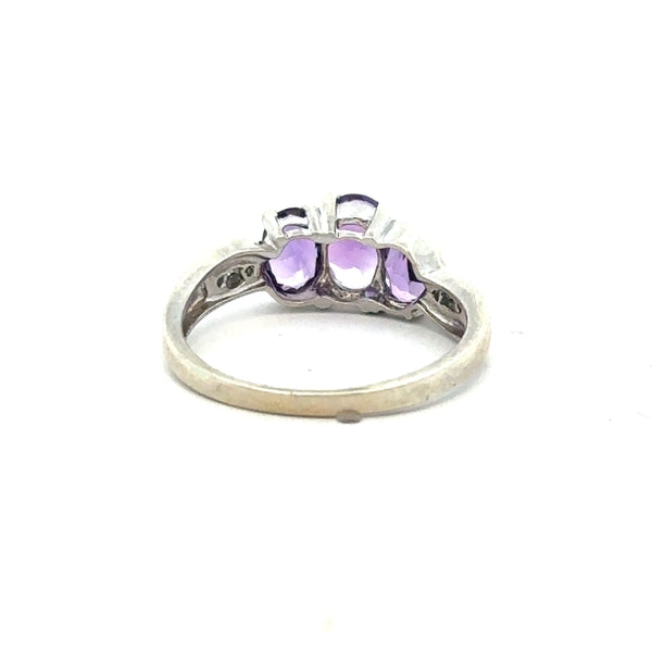 9ct white gold ring size O1/2 with a smooth polished finish, unbranded jewelry accessory.