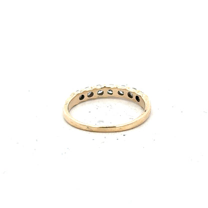 9ct yellow gold diamond ring with 0.40 carats of diamonds, size N, featuring elegant design and unbranded craftsmanship.