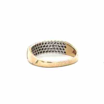 9ct yellow gold diamond ring with 1/3 carat center stone in size O 1/2, showcasing a classic elegant design.