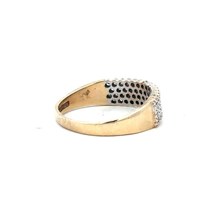 9ct yellow gold diamond ring with 1/3 carat diamond, size O1/2, featuring a simple and elegant design.
