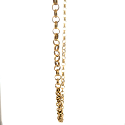 9ct yellow gold belcher chain, unbranded, 15g, showcasing the classic linked design and shiny finish.