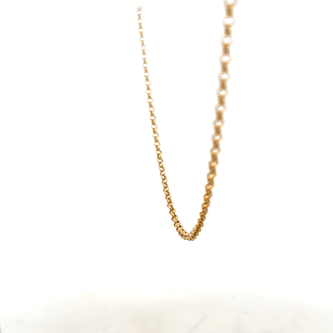 9ct yellow gold belcher chain, unbranded, with a 5.2g weight, featuring classic linked design visible in the image.