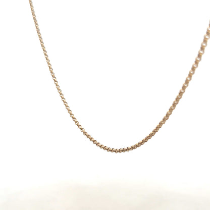 9ct yellow gold belcher chain weighing 5.3g, showcasing a classic chain design with polished links, unbranded jewelry accessory.