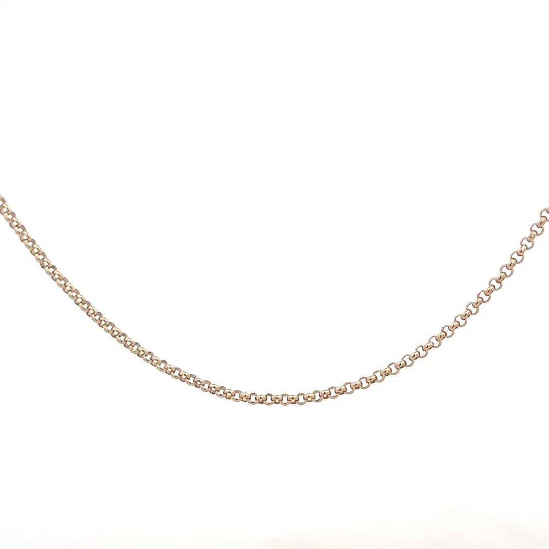 9ct yellow gold belcher chain with a 5.3g weight, featuring classic linked design, unbranded jewelry chain for everyday wear