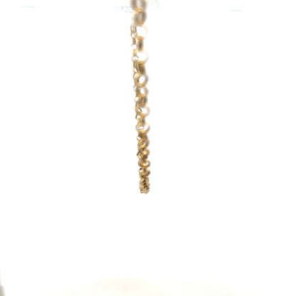 9ct yellow gold belcher chain, unbranded, with a 7.6g weight, shown in a detailed image highlighting the link design.