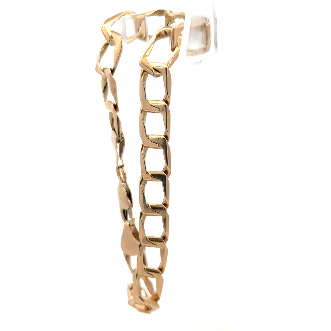 9ct yellow gold bracelet with a delicate chain design, weighs 13.3 grams, unbranded jewelry accessory image