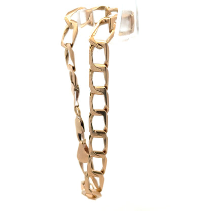 9ct yellow gold bracelet with a delicate chain design, weighs 13.3 grams, unbranded jewelry accessory image