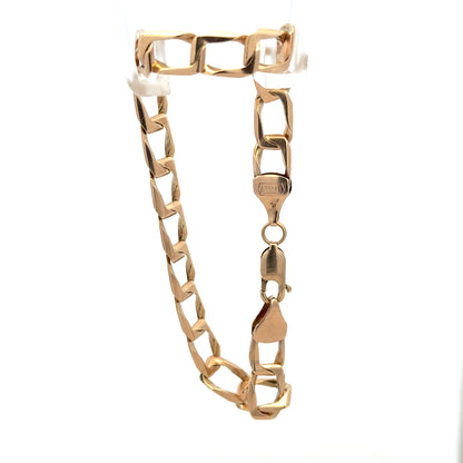 9ct yellow gold bracelet, unbranded, showcasing a polished design with a total weight of 13.3 grams.