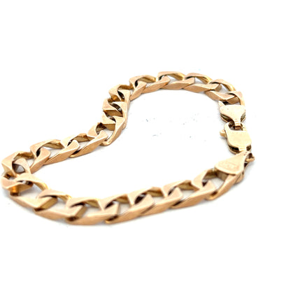 9ct yellow gold bracelet weighing 22.4g, unbranded jewelry piece with a polished finish and elegant design.