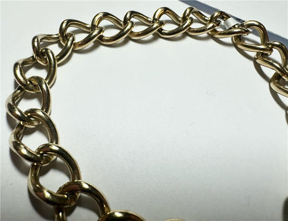 9ct yellow gold bracelet weighing 26.3g, unbranded, featuring a sleek design with a polished finish, displayed on a neutral background.