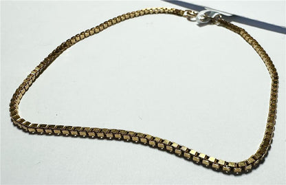 9ct yellow gold bracelet weighing 3.7g, featuring a sleek and simple design, unbranded jewelry accessory.