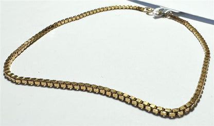 9ct yellow gold bracelet weighing 3.7g, unbranded, with a sleek, polished design visible in the image.