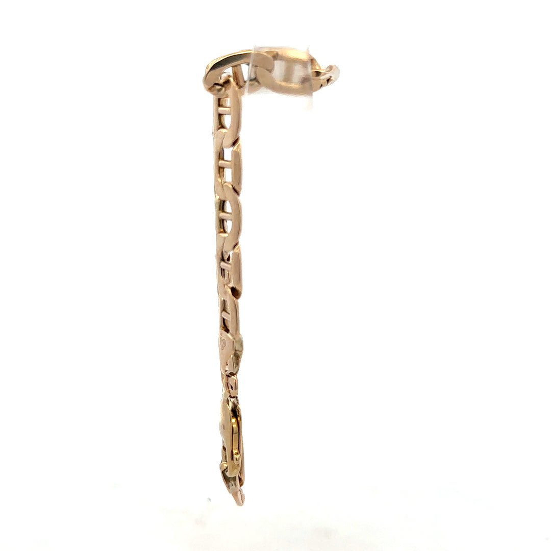 9ct yellow gold bracelet weighing 8.6g, unbranded jewelry piece with a polished finish, displayed on a plain background.
