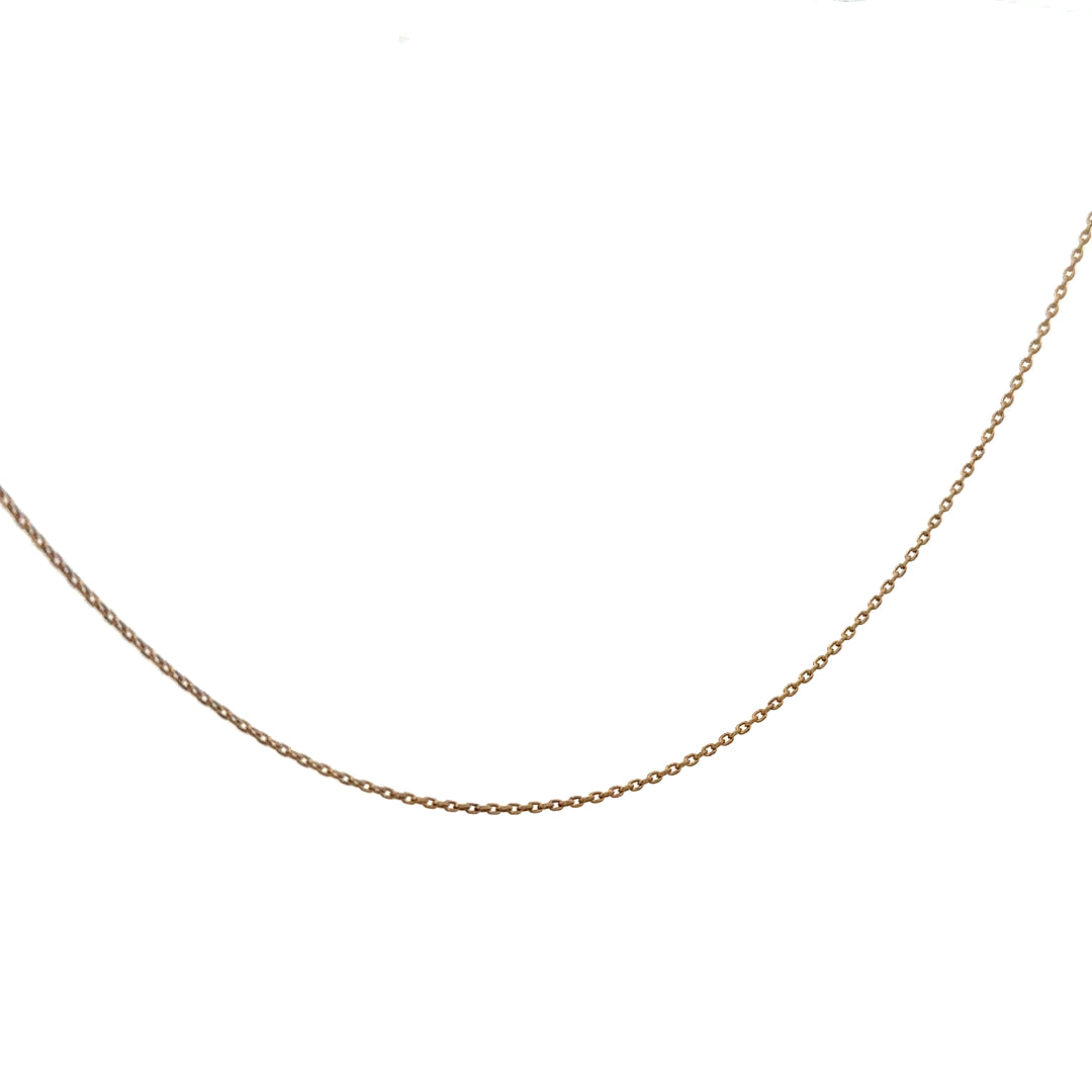 9ct yellow gold chain weighing 1.3g, unbranded jewelry chain with a simple, elegant design.
