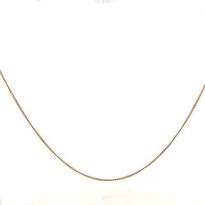 9ct yellow gold chain weighing 1.4g, unbranded, with a classic link design, shown in this image.