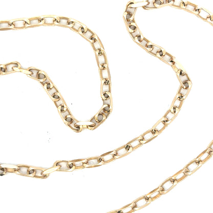 9ct yellow gold chain weighing 10.9g, unbranded, with a classic link design, shown in a close-up image.