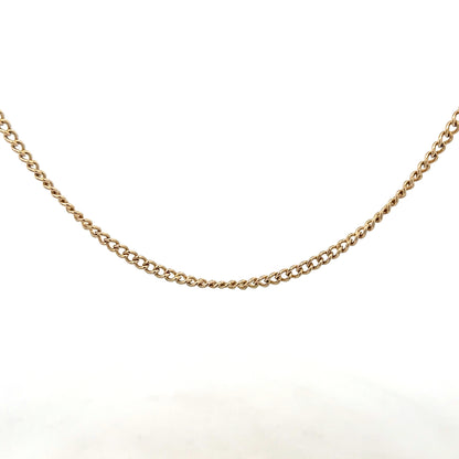 9ct yellow gold chain weighing 10.9g, unbranded jewelry chain with a classic design, shown in the image.