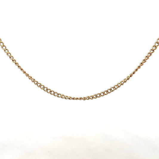 9ct yellow gold chain weighing 10.9g, unbranded jewelry chain with a classic design, shown in the image.