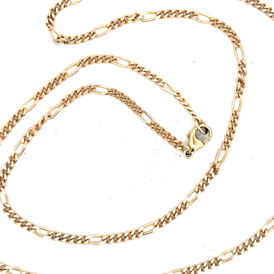 Unbranded 9ct yellow gold chain weighing 11.6g, featuring a detailed link design, displayed on a plain background.