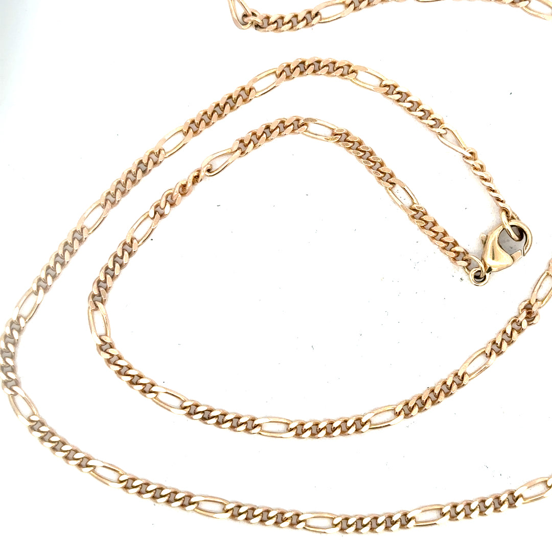 9ct yellow gold chain weighing 11.6g, featuring a detailed link design, unbranded jewelry for everyday wear