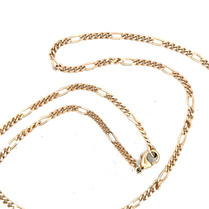 9ct yellow gold chain weighing 11.6g, unbranded jewelry chain with detailed links, shown on a plain background