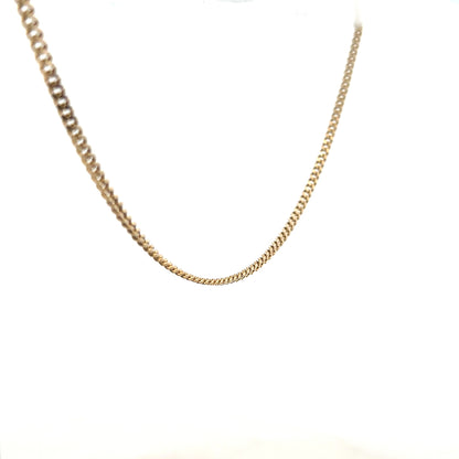 9ct yellow gold chain, 11g, unbranded, with detailed link design, displayed on a plain background.