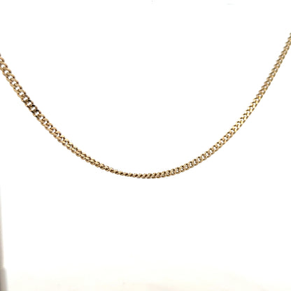 9ct yellow gold chain weighing 11g, unbranded, with a classic link design, shown in a close-up image.
