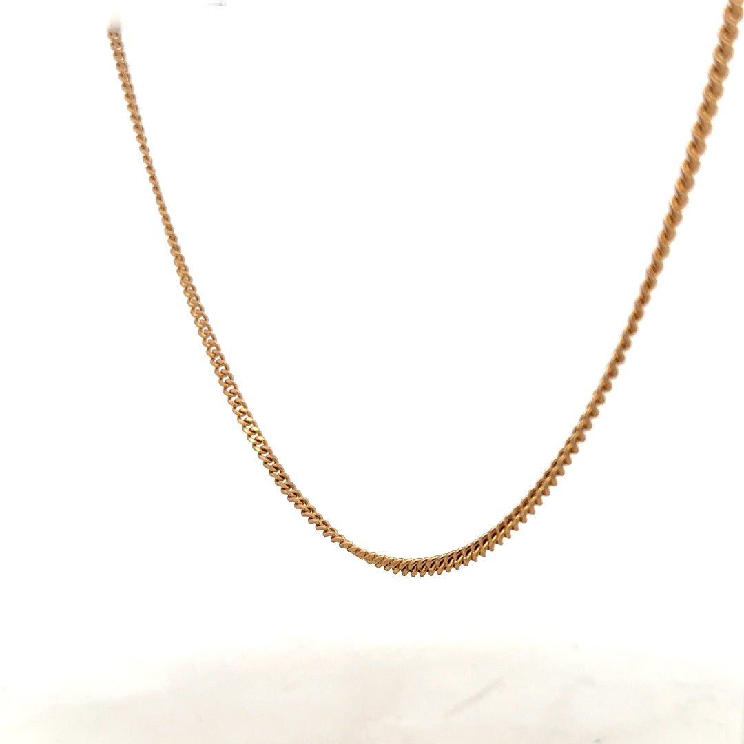 9ct yellow gold chain weighing 12.7g, unbranded jewelry accessory, displayed on a plain background.