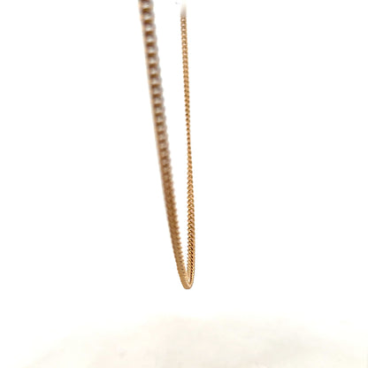 9ct yellow gold chain weighing 12.7g, unbranded jewelry chain shown with detailed close-up of links and gold finish.