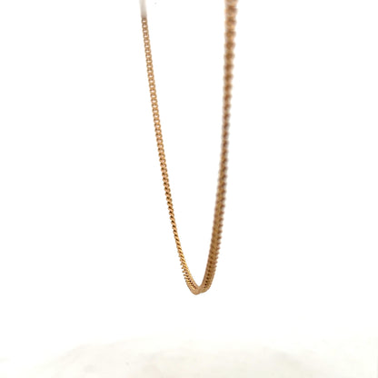 9ct yellow gold chain weighing 12.7g, unbranded jewelry chain with a classic link design on a white background.