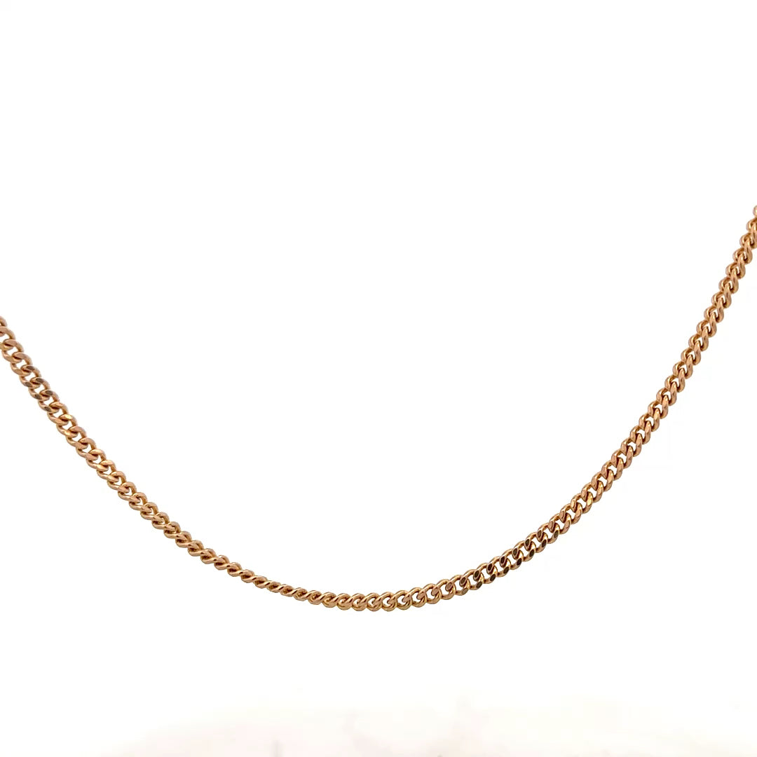 9ct yellow gold chain weighing 12.7g, unbranded jewelry accessory with a classic chain design, displayed on a plain background