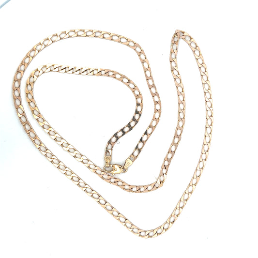 Unbranded 9ct yellow gold chain weighing 20.9g with a classic link design, displayed on a plain background.
