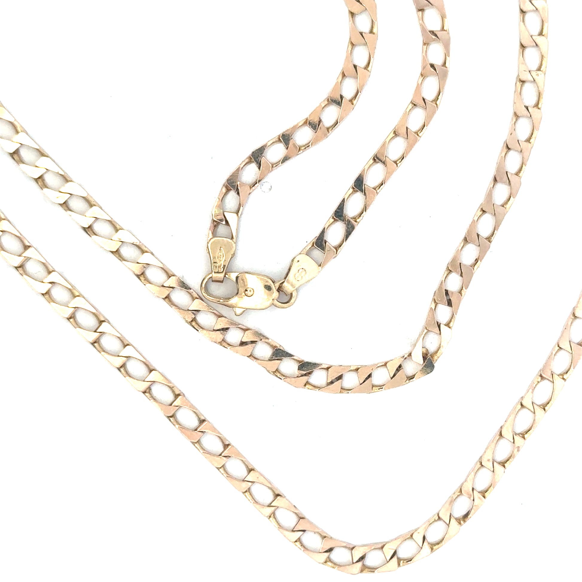 9ct yellow gold chain weighing 20.9g, unbranded jewelry chain with a classic design, shown in the product image.
