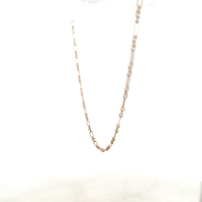 9ct yellow gold chain weighing 3.3g, unbranded jewelry accessory, showcasing a smooth and elegant chain design