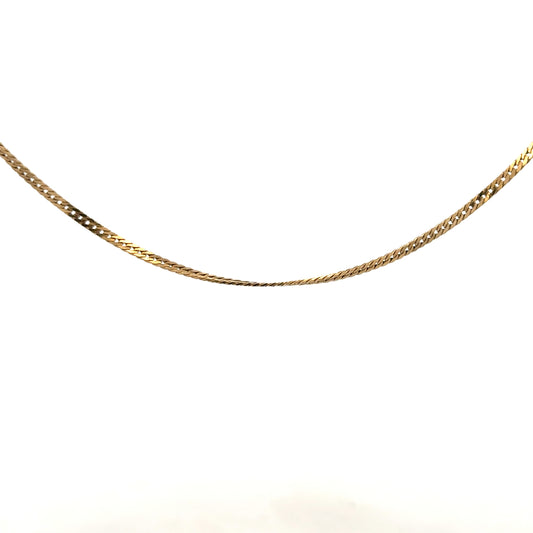 9ct yellow gold chain weighing 4.6g, unbranded jewelry chain with a smooth, classic link design.