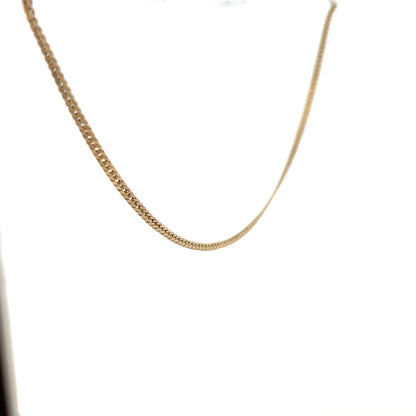 9ct yellow gold chain weighing 4.6g, unbranded, with a detailed link design, displayed on a plain background.