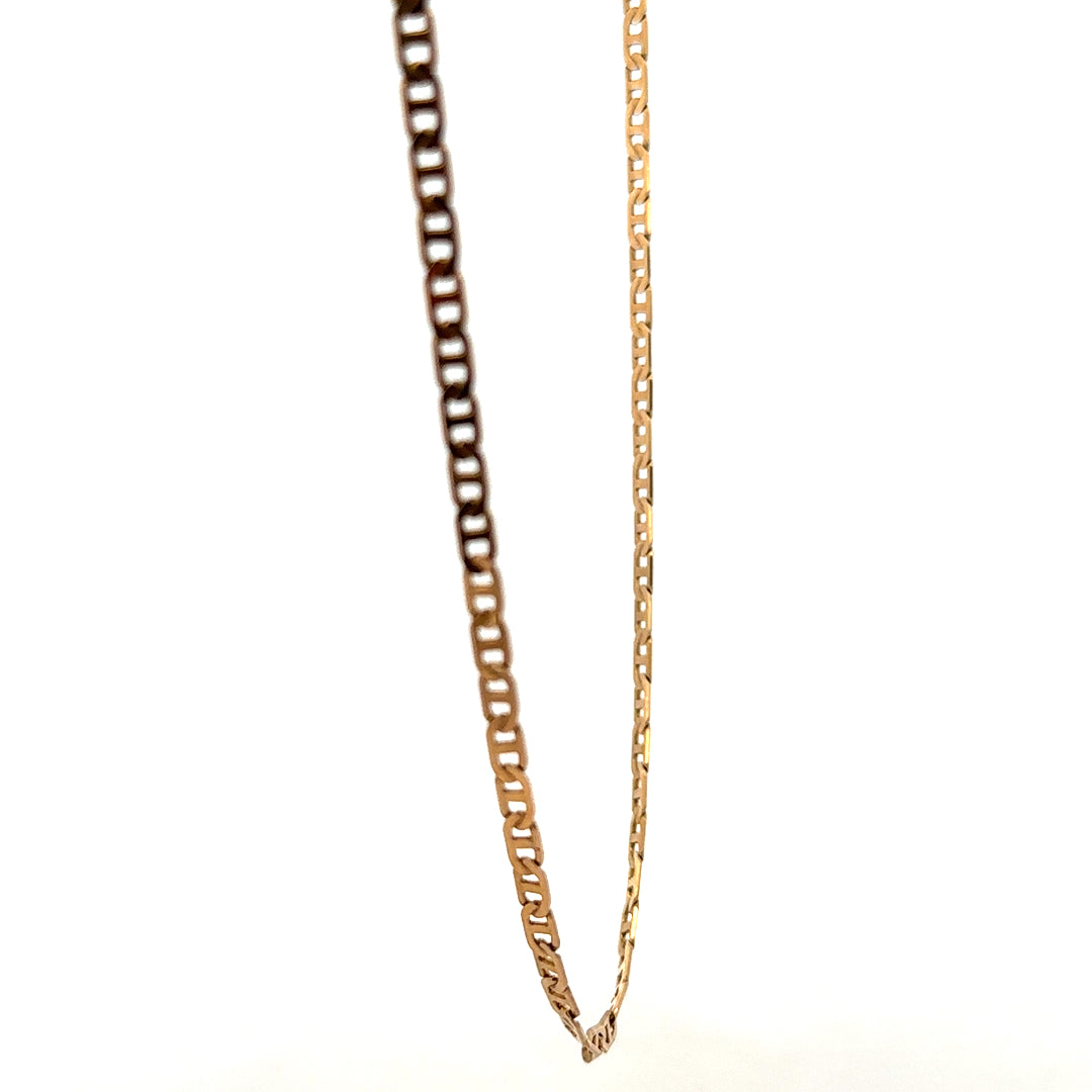 9ct yellow gold chain, unbranded, weighing 6.6g, shown with detailed links and a polished finish.