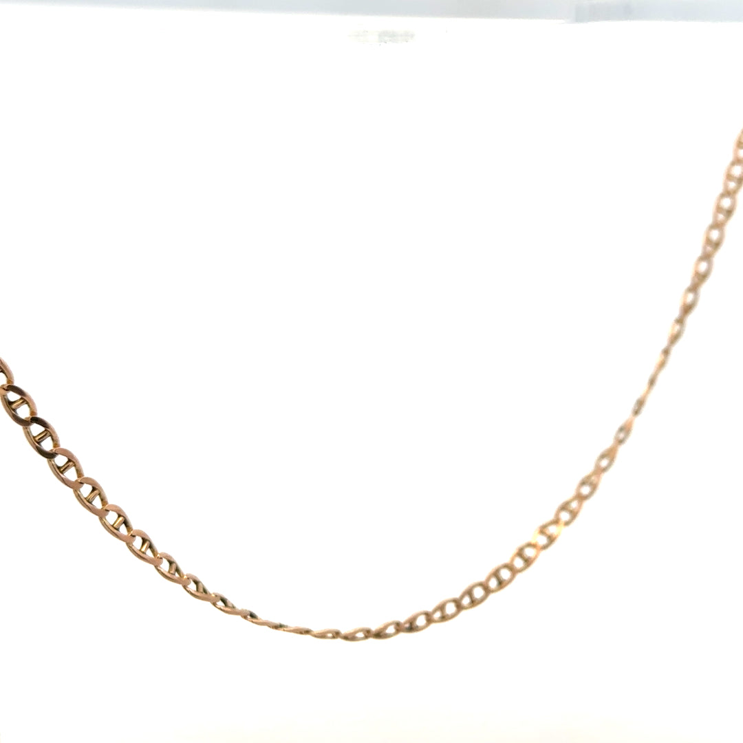 9ct yellow gold chain weighing 6.7g, unbranded jewelry chain with a sleek, polished finish, shown on a plain background.