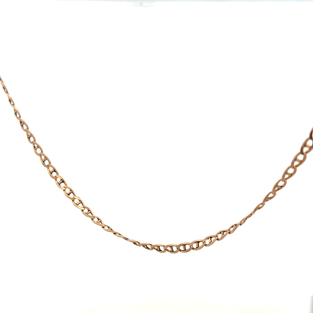 9ct yellow gold chain weighing 6.7g, unbranded, with a classic link design, displayed on a white background.