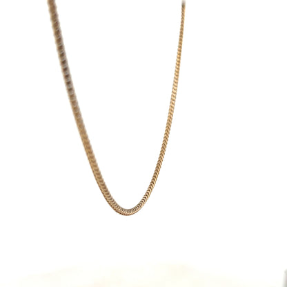 9ct yellow gold chain weighing 9.2g, unbranded, with a classic link design, displayed on a neutral background.