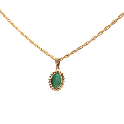 9ct yellow gold chain with pendant, unbranded jewelry piece weighing 4.6g, featuring a detailed gold pendant on a delicate chain