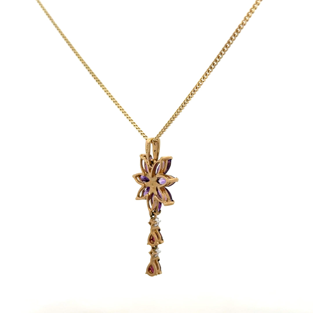 9ct yellow gold chain with pendant, unbranded jewelry, 4g, featuring a delicate pendant design.
